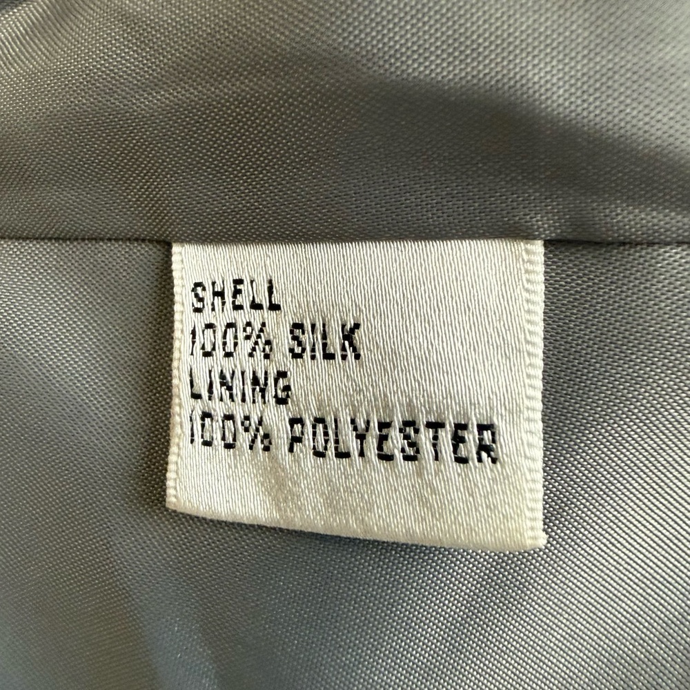 Talbots 100% Silk Gray Blazer Jacket Size 10 | Career Professional Academia - Picture 8 of 12